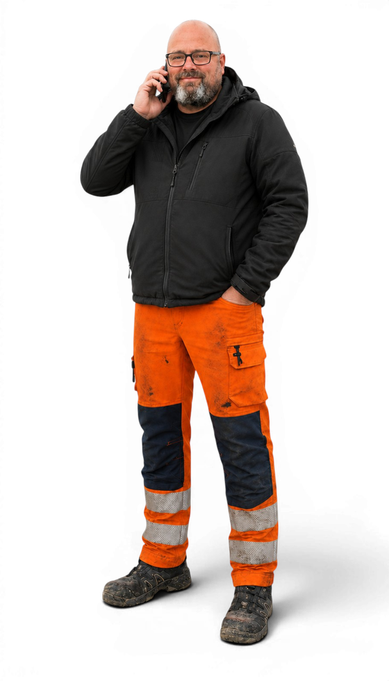 Christian fra Horsens Maskinudlejning tager telefonen – ring 50 360 350